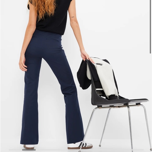 NWT GAP High Rise BiStretch Flare Pants navy new - Picture 2 of 9